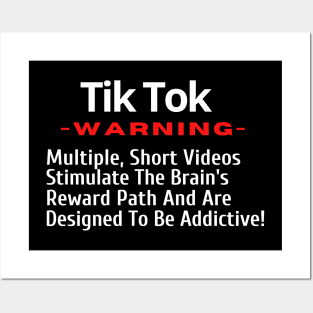 TikTok Multiple Videos with a Few Minutes Stimulates the Brain's Reward Path Posters and Art